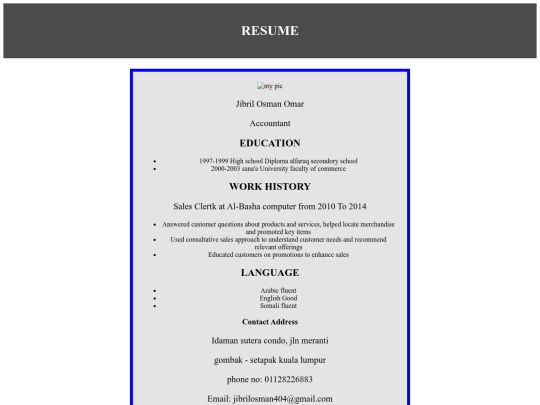 resume screenshot