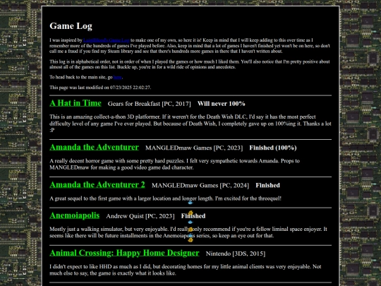 projects/gamelog screenshot