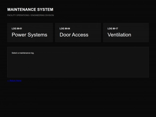 pages/maintenance screenshot