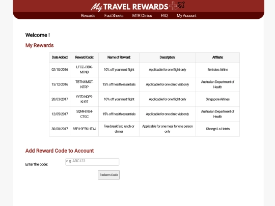 MTR/myAccount screenshot