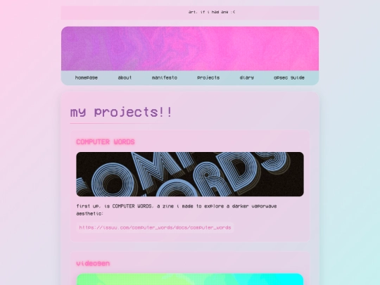 projects screenshot
