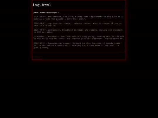 log screenshot