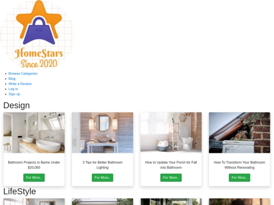 Blog screenshot
