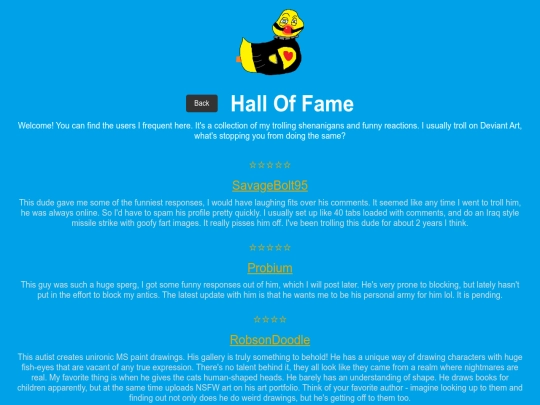 HallOfFame screenshot