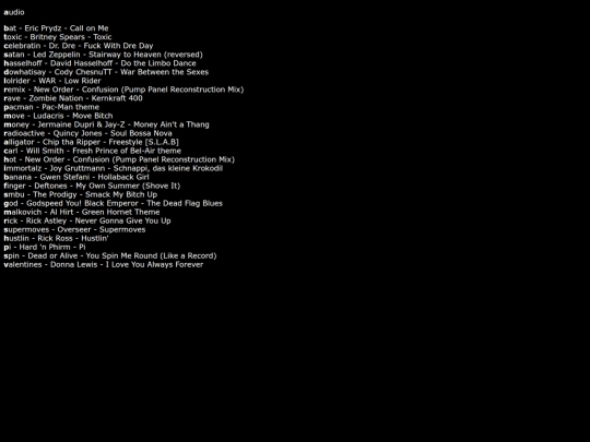 audio screenshot