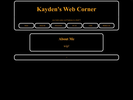old layout/about me screenshot
