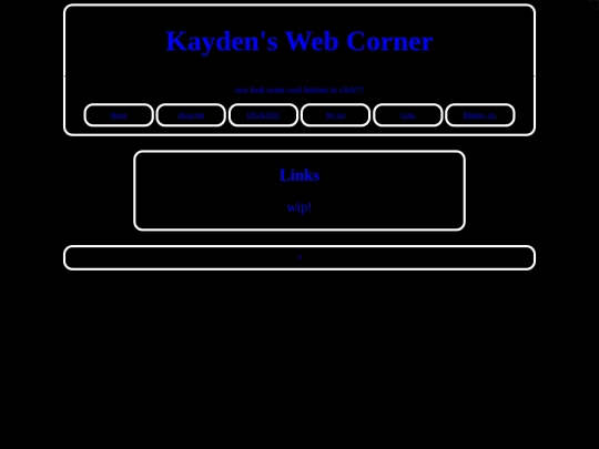 old layout/links screenshot