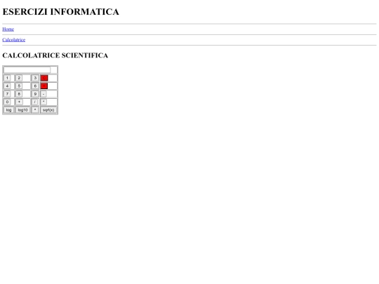 Esercizi informatica/calcolatriceScientifica screenshot