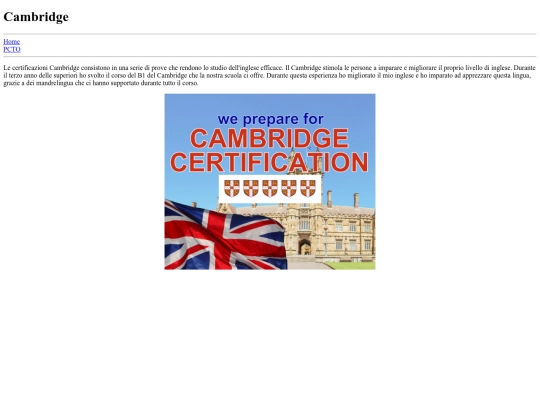 PCTO/cambridge screenshot