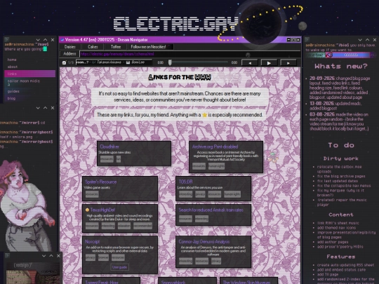 links screenshot
