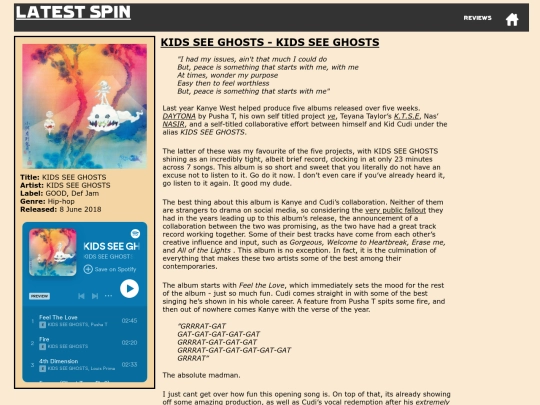 Reviews/KidsSeeGhosts_Review screenshot