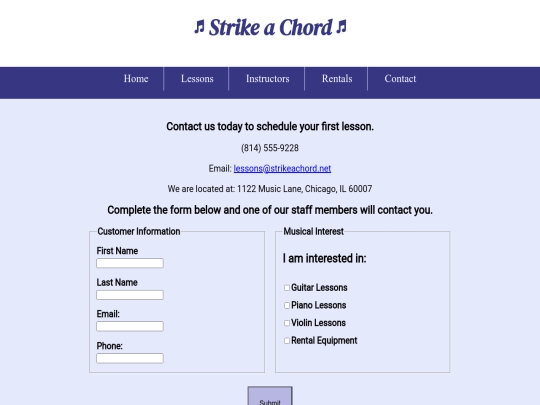 contact screenshot