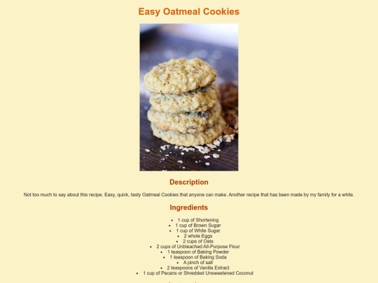 recipes/oatmeal-cookies screenshot