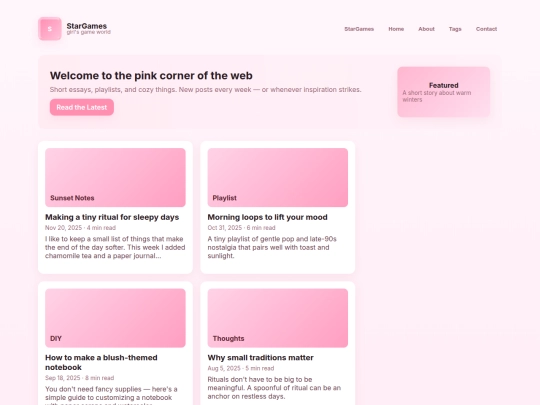 Newblog screenshot