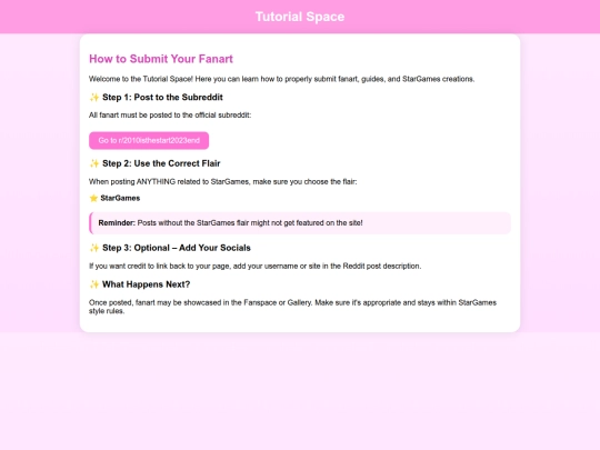 Tutorials screenshot