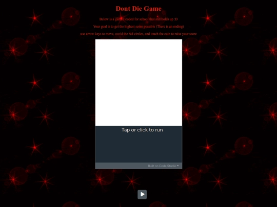 silly things/dont_die_game screenshot