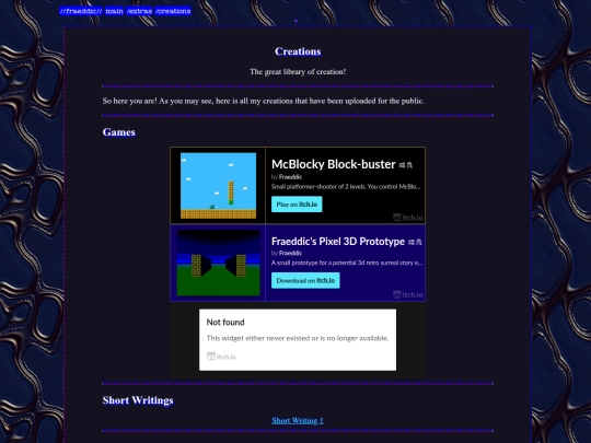extras/creations screenshot