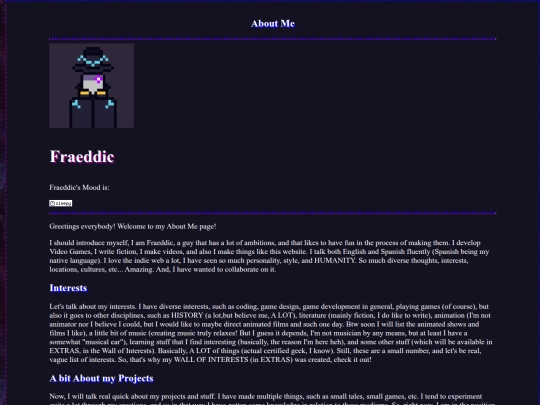 main/about_me screenshot