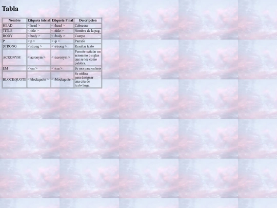 tabla screenshot