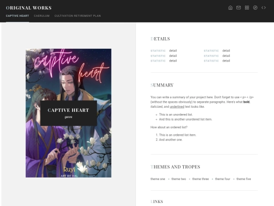 projects screenshot