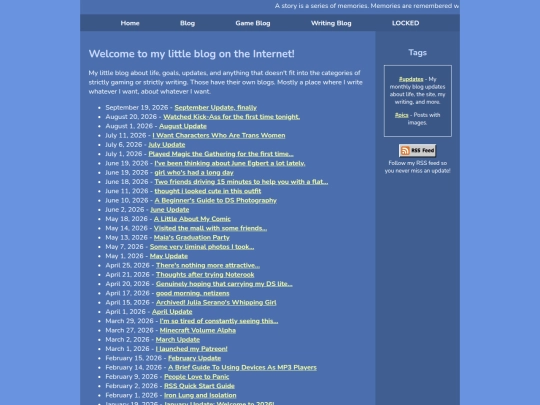 Blog screenshot
