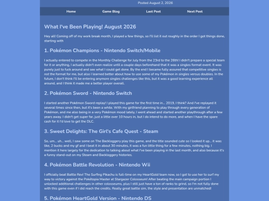 Gamer/gameblog/archive/playing-august2026 screenshot