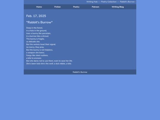 Writer/Poetry/rabbits-burrow screenshot