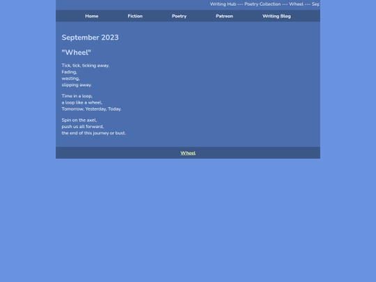 Writer/Poetry/wheel screenshot