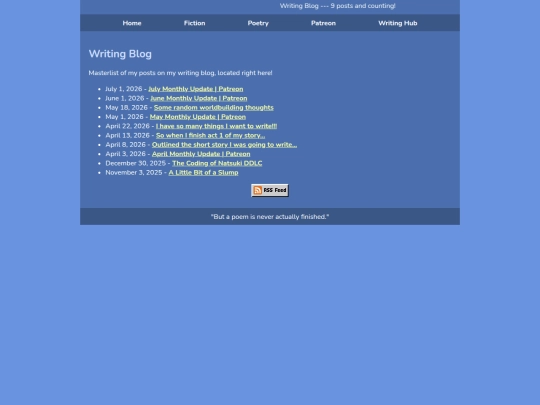 Writer/writingblog screenshot