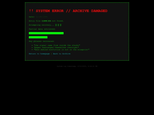 error screenshot