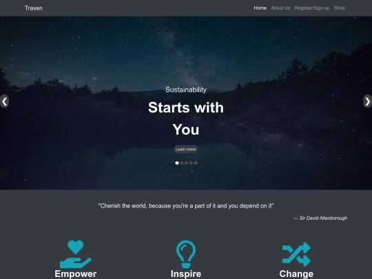 Traven_Website/Traven_Main_Page screenshot