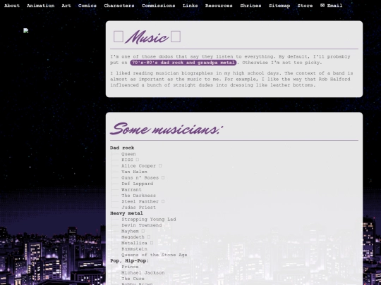 likes/music screenshot