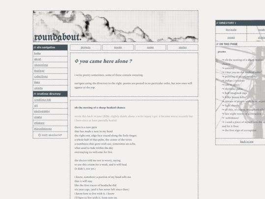 writings/poems screenshot