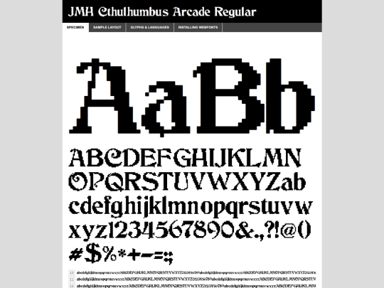 webfontkit-20250515-134625/jmh_cthulhumbus_arcade-demo screenshot