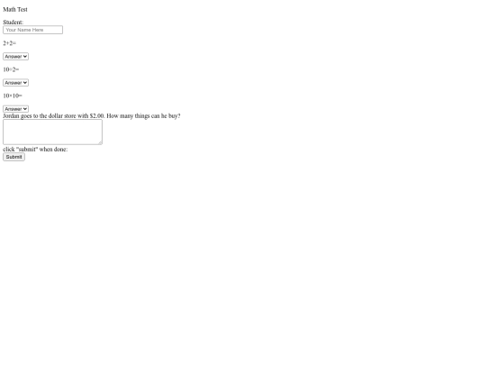 testform screenshot