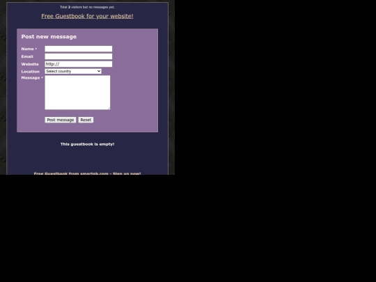 guestbook screenshot