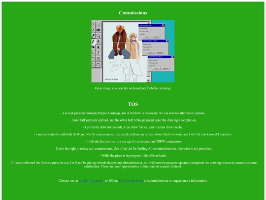 comissions screenshot