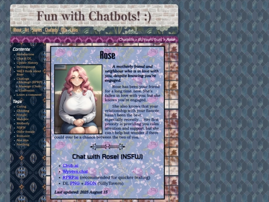 Chatbots/Rose screenshot