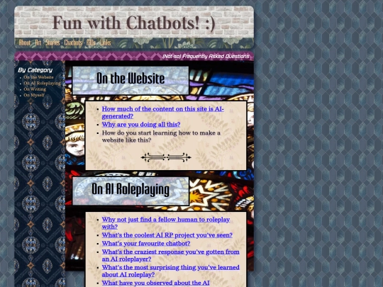 FAQs screenshot