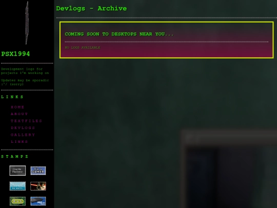 pages/devlogs screenshot