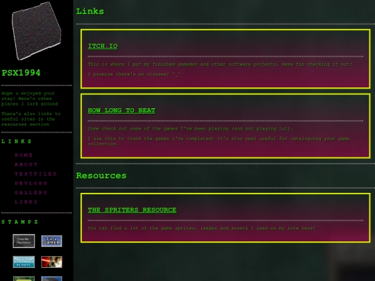 pages/links screenshot