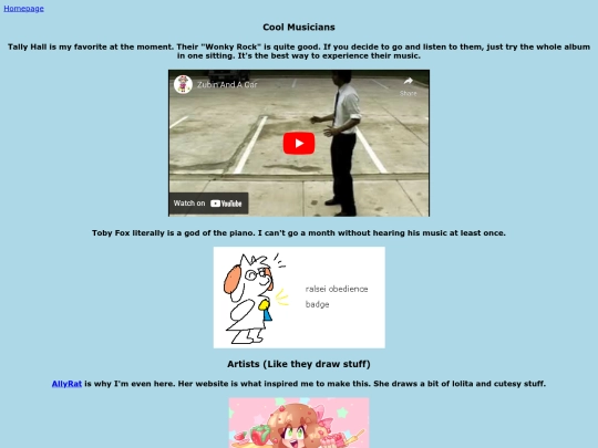 Stuff/FavoriteArtists screenshot