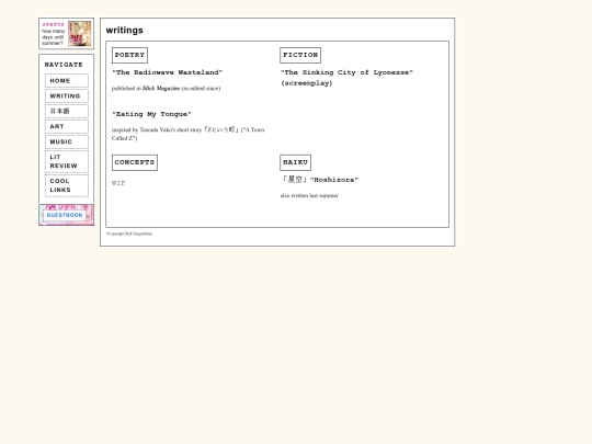 writing screenshot