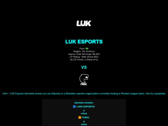 equipos/luks-esports screenshot