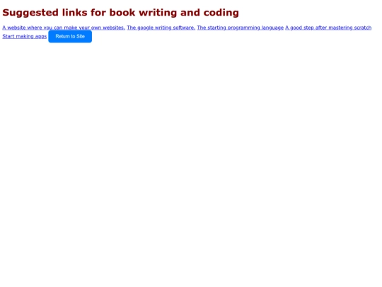 links screenshot