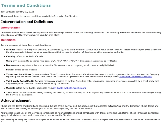 terms screenshot