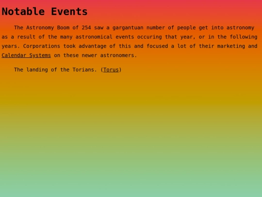 events screenshot