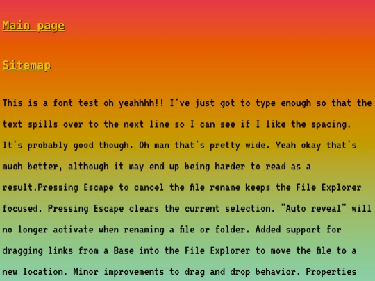 font-test screenshot