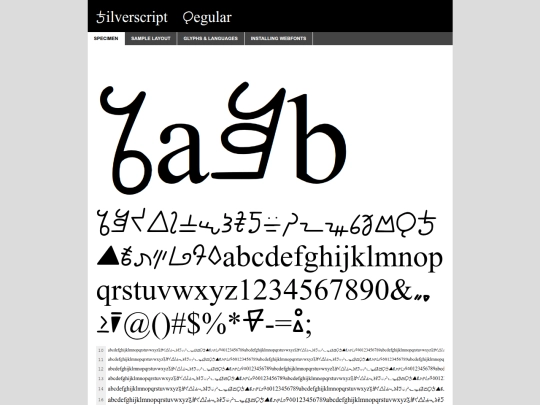 webfontkit-20260222-191105/silverscript-regular-demo screenshot