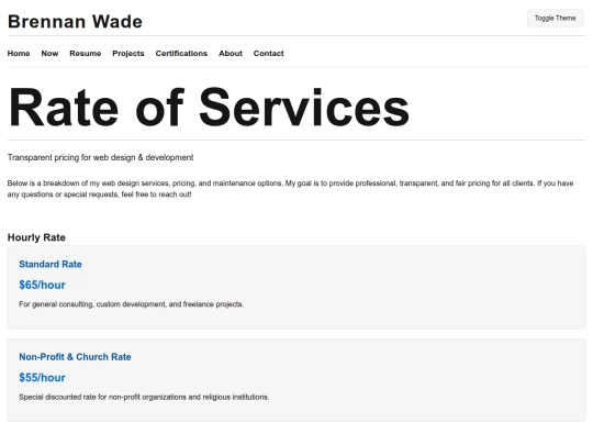 services screenshot